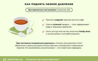 Низкое давление: что делать, как оказать первую помощь