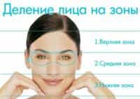 разделение лица на зоны