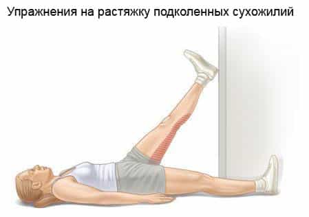 упражнение на растяжку подколенных сухожилий